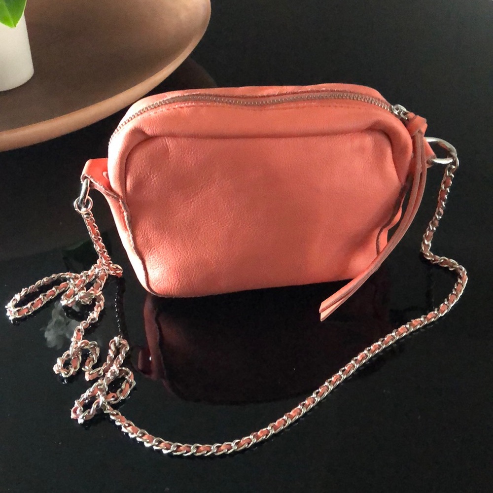 Zara Trafaluc Peach Pink Chain strap Crossbody